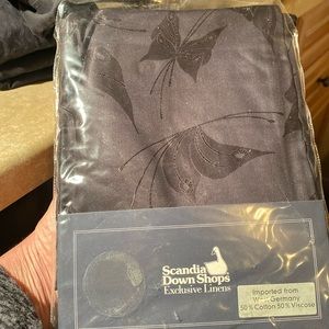 NEW Scandia Down Black European Square Pillow Sham